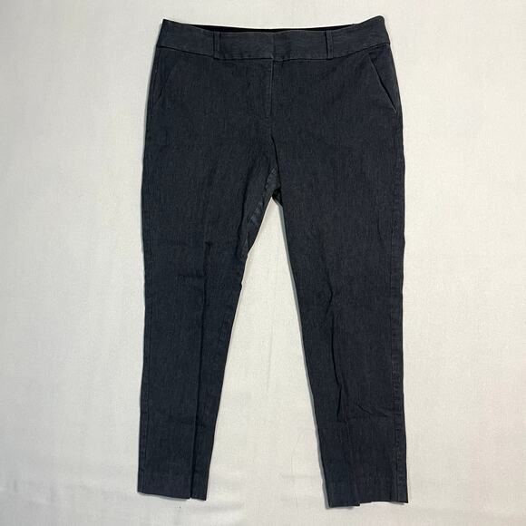 Ann Taylor LOFT Julie Skinny Ankle Pants Grey Workwear Stretch Trousers- Size 12 - Picture 2 of 10